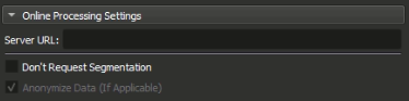 Online Processing Settings